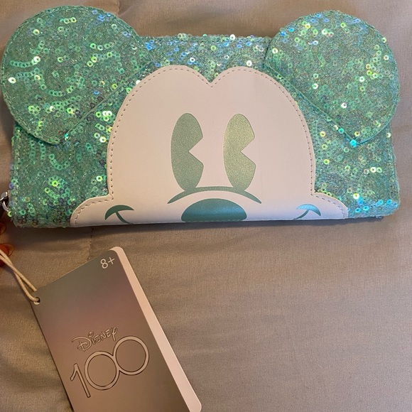 NWT Loungefly Mickey Mouse Wallet 100 years Exclusive - Picture 4 of 9